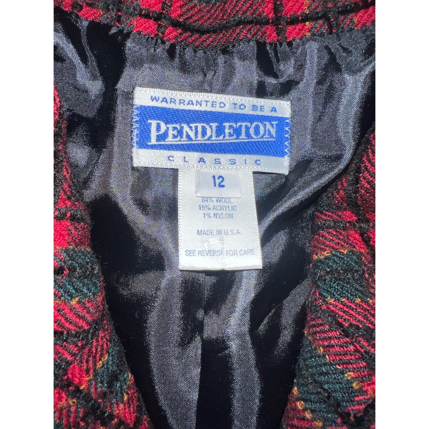 Vintage Women’s Pendleton Suit Coat Blazer