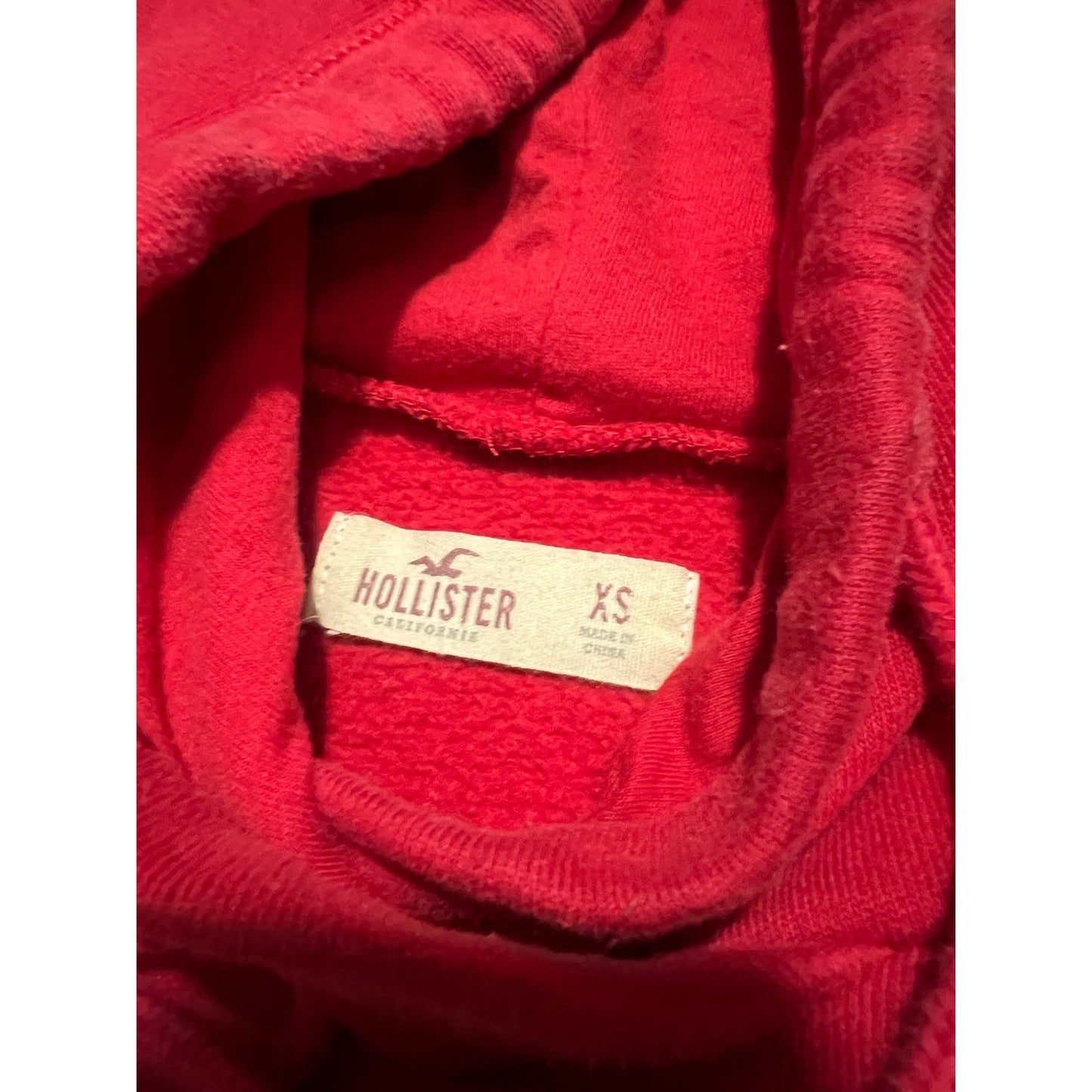 Red hollister Woman hoodie XS