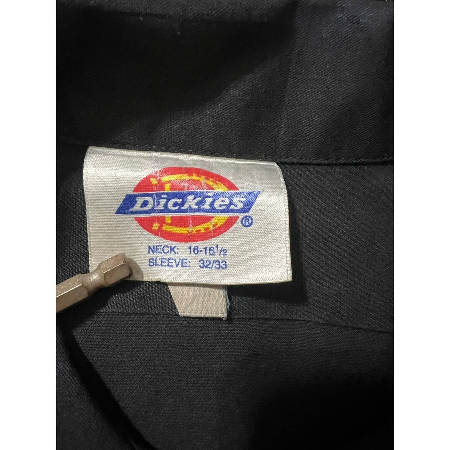 Dickies Black Work Shirt button